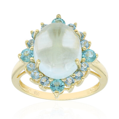 Aquamarin-Goldring