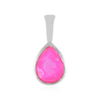 Äthiopischer Pinkfarbener Opal-Silberanhänger