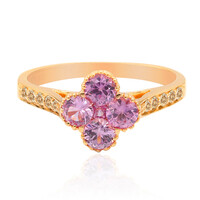Pinkfarbener Saphir-Goldring