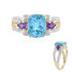 Schweizblauer Topas-Goldring (SUHANA)