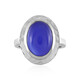 Blauer Chalzedon-Silberring