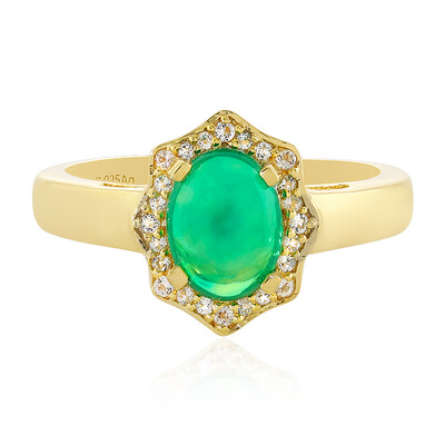 Äthiopischer Grüner Opal-Silberring