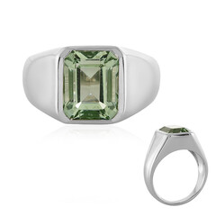 Grüner Amethyst-Silberring