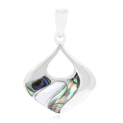 Abalone-Muschel-Silberanhänger