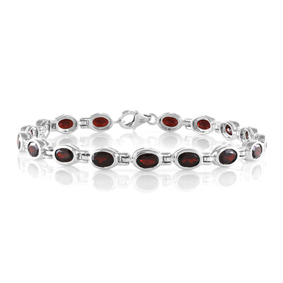 Mosambik-Granat-Silberarmband