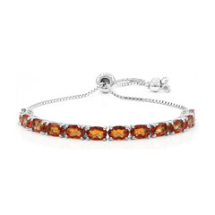 Abendroter Mystik-Quarz-Silberarmband