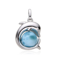 Larimar-Silberanhänger