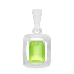 Brasilianischer Grüner Opal-Silberanhänger
