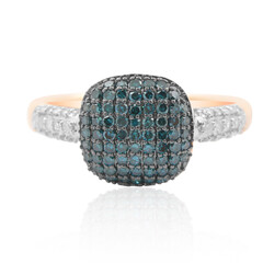 Blauer I1 Diamant-Goldring