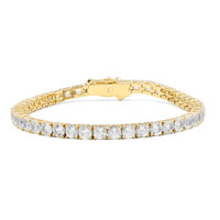 Weißer Topas-Silberarmband