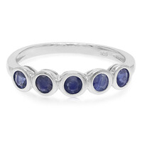 Blauer Saphir-Silberring