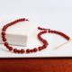 Roter Onyx-Silberhalskette