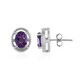 Marokkanischer Amethyst-Silberohrringe