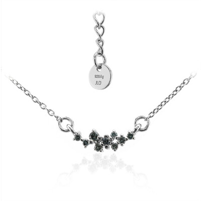 Himmelblauer I1 Brillant-Silbercollier