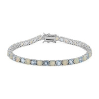 Edelstein-Silberarmband
