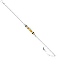 Edelstein-Silberarmband
