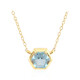 Himmelblauer Topas-Silbercollier