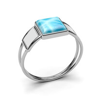 Larimar-Silberring