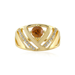 Cognac-Zirkon-Silberring