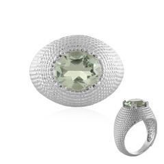 Grüner Amethyst-Silberring