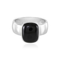 Schwarzer Onyx-Silberring