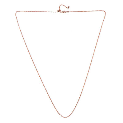 Silber-Kordelkette - 61 cm - 3 g - rosévergoldet