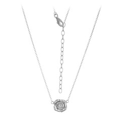 Weißer Topas-Silbercollier