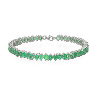 Sambia-Smaragd-Silberarmband