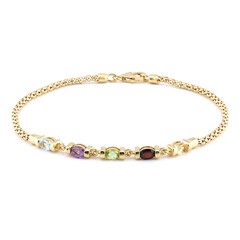 Edelstein-Silberarmband