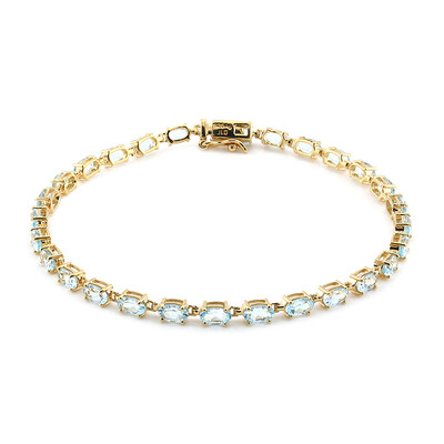 Himmelblauer Topas-Silberarmband