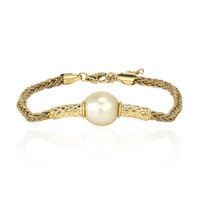 Goldene Kabira-Südseeperlen-Silberarmband (TPC)
