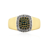 Blauer I3 Diamant-Silberring
