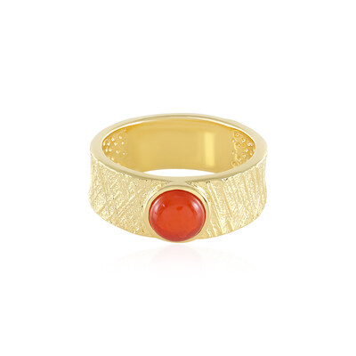 Äthiopischer Roter Opal-Silberring
