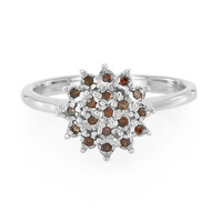 Fancy-Diamant-Silberring