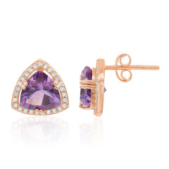 Sambia-Amethyst-Silberohrringe