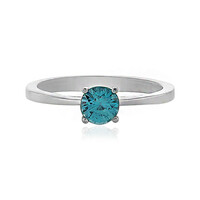 Blauer Zirkon-Silberring
