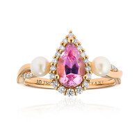 Pinkfarbener Diaspor-Goldring (AMAYANI)
