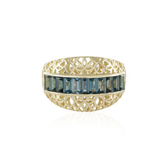 Londonblauer Topas-Goldring (Ornaments by de Melo)