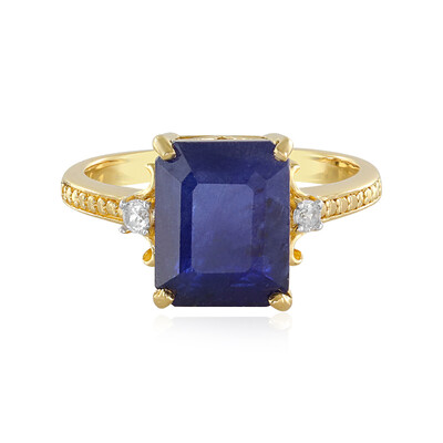 Blauer Madagaskar-Saphir-Silberring