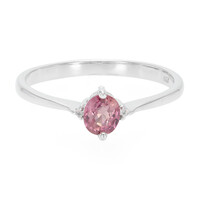 Padparadscha-Saphir-Silberring