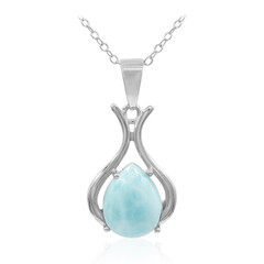 Larimar-Silberhalskette