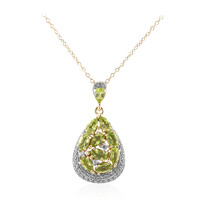 Burmesischer Peridot-Silberhalskette