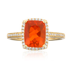 Mexikanischer Feueropal-Goldring (CIRARI)