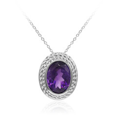 Marokkanischer Amethyst-Silberhalskette