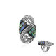 Abalone-Muschel-Silberring (Art of Nature)