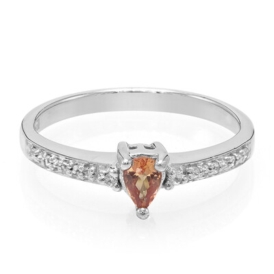 Padparadscha-Saphir-Silberring