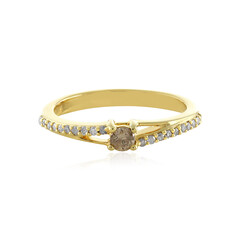 I4 Champagner-Brillant-Silberring