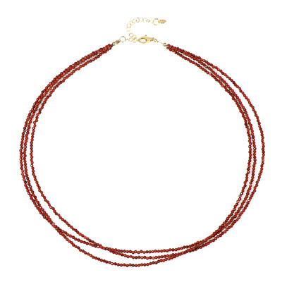 Roter Jaspis-Silberhalskette
