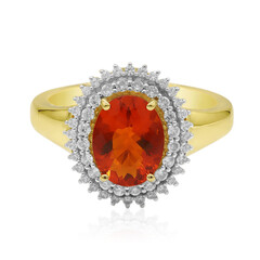 Mexikanischer Feueropal-Goldring (Adela Gold)