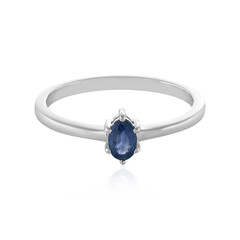 Blauer Saphir-Silberring